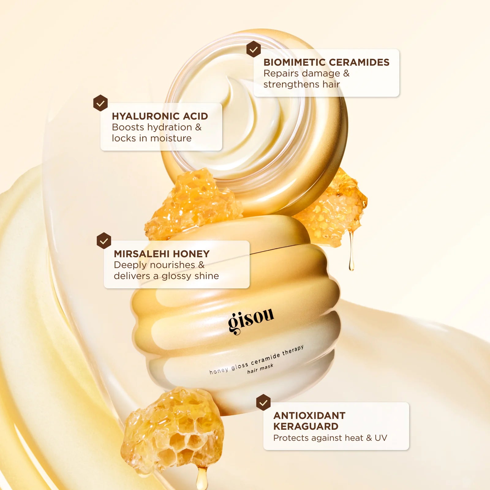 Gisou - Honey Gloss Ceramide Therapy Hair Mask