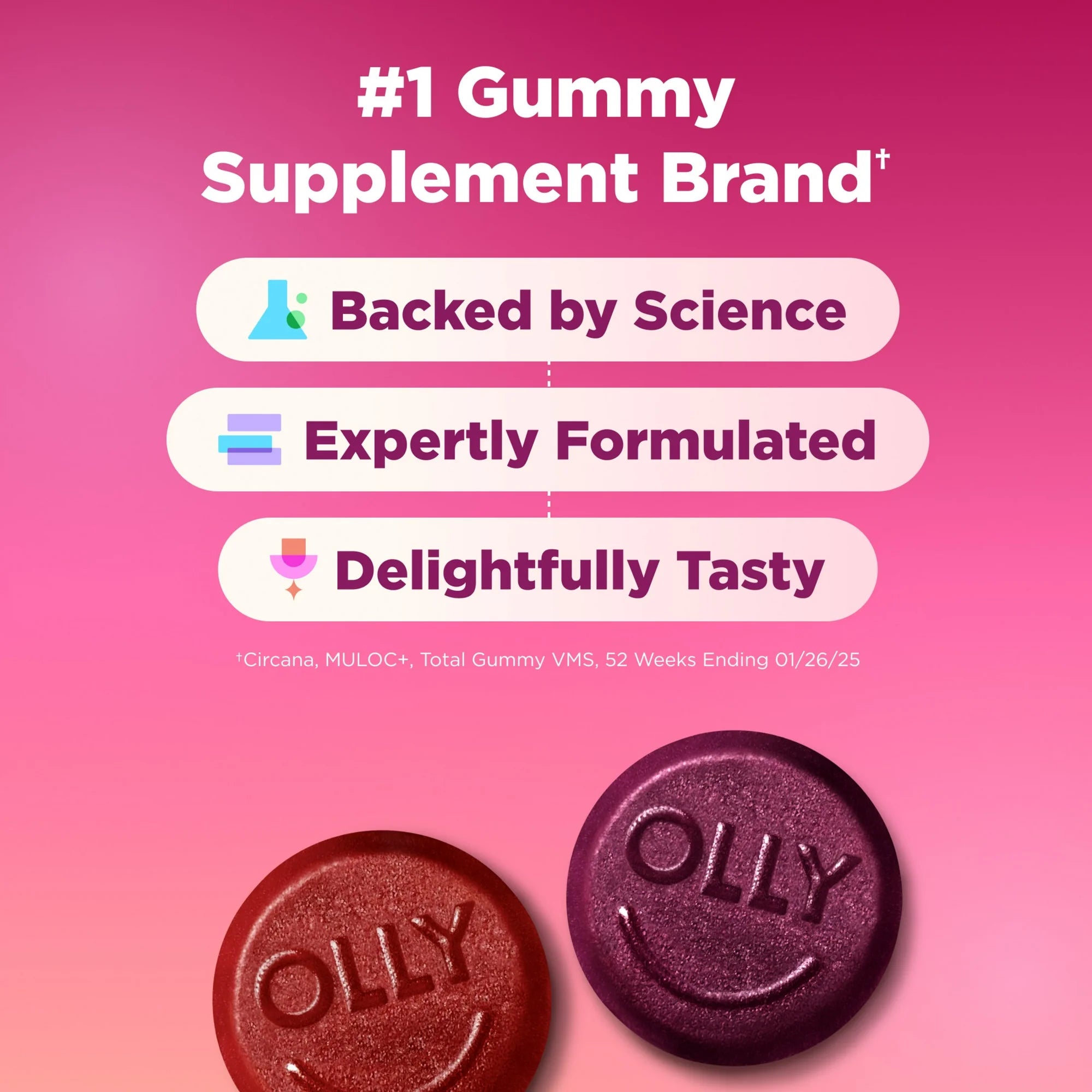 OLLY - Women's Multivitamin Gummy Supplemen 90 Ct