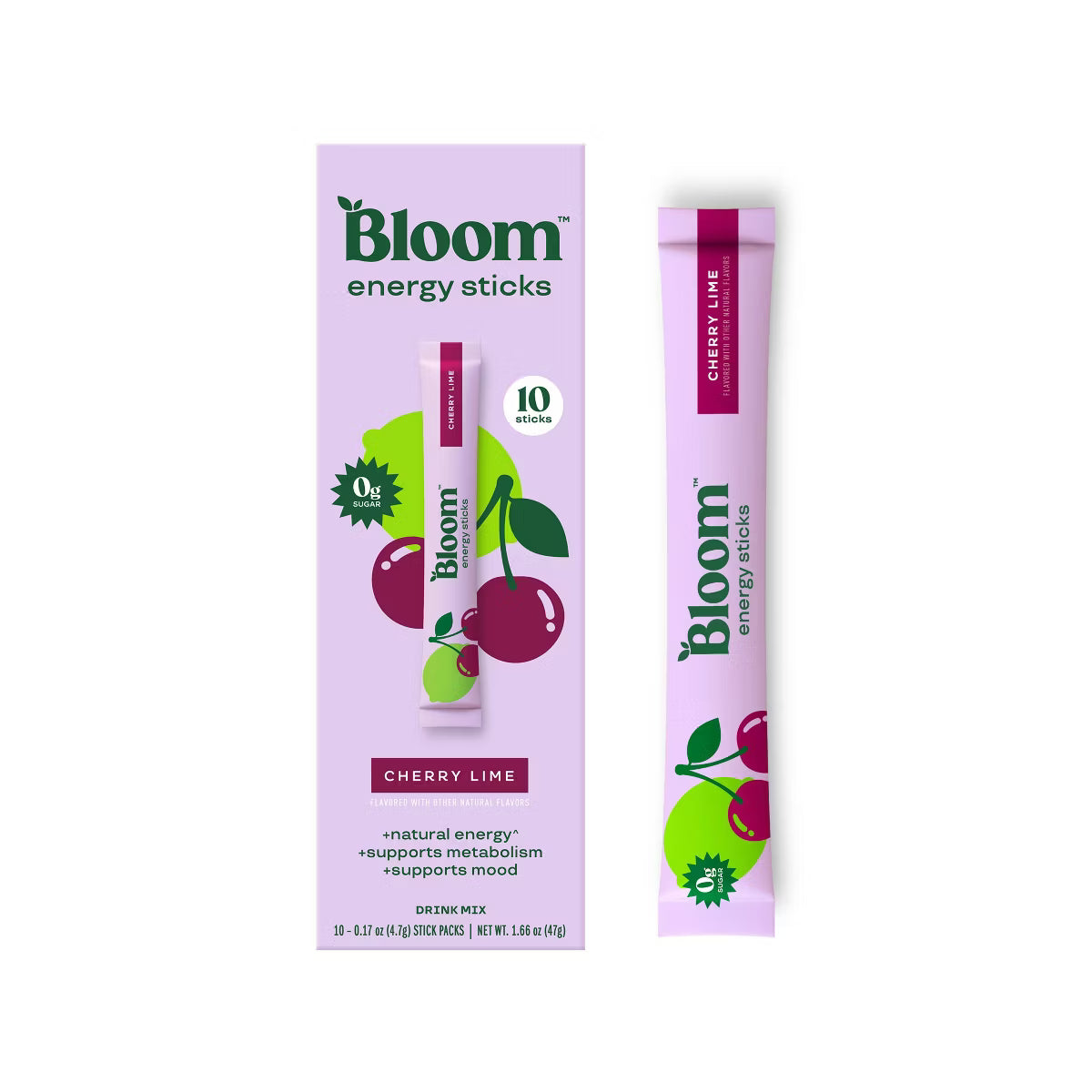 Bloom Nutrition - Natural Energy Sticks Packs 10pks