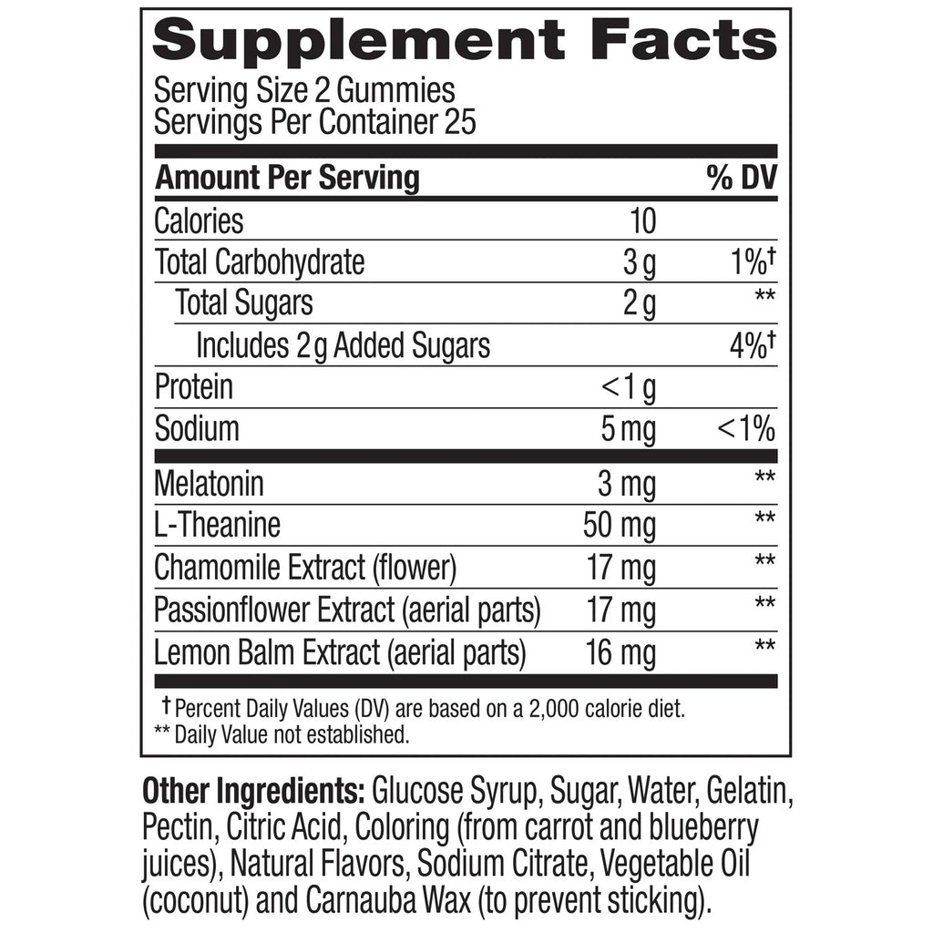 OLLY - Sleep Gummy Supplement, 3mg Melatonin 50 pcs